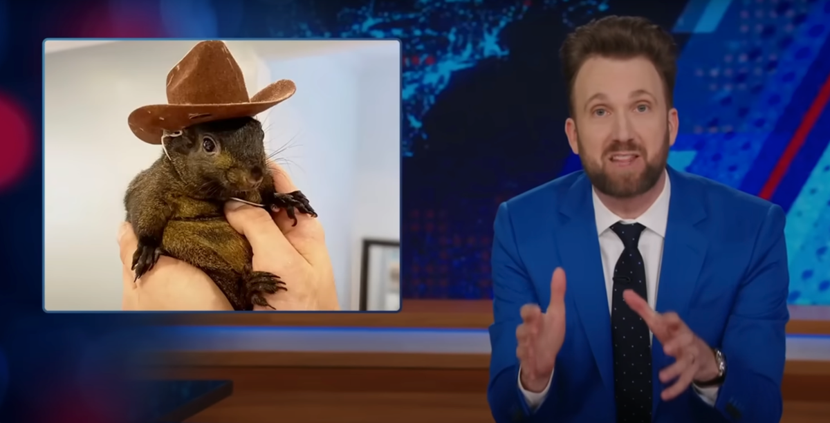 The Daily Show mocks Trump campaign’s final message about Peanut the Squirrel’s death